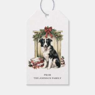 Christmas Border Collie Gift Tags