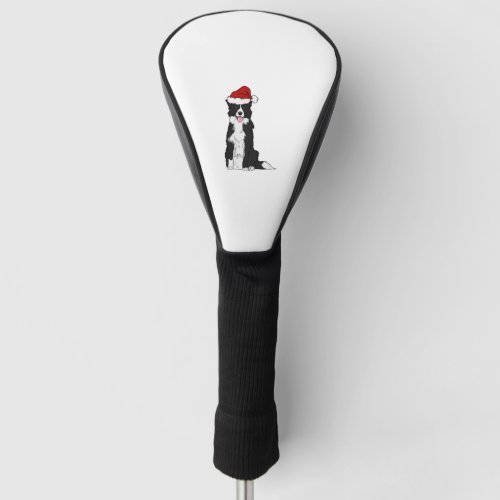 Christmas Border Collie   Golf Head Cover