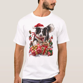 Christmas Border Collie Herding Christmas Presents T-Shirt