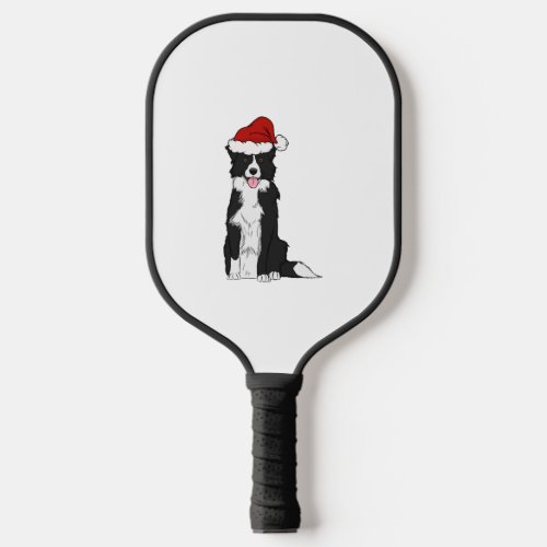 Christmas Border Collie   Pickleball Paddle