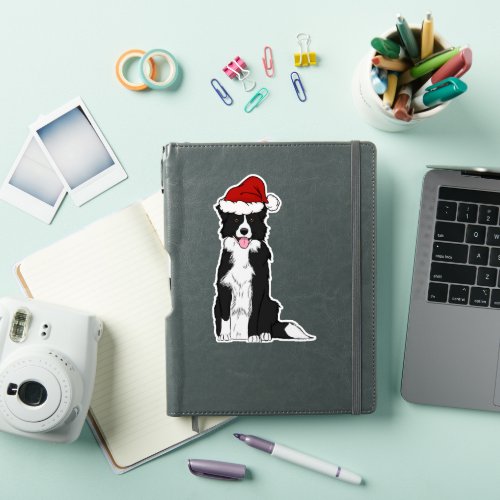 Christmas Border Collie   Sticker