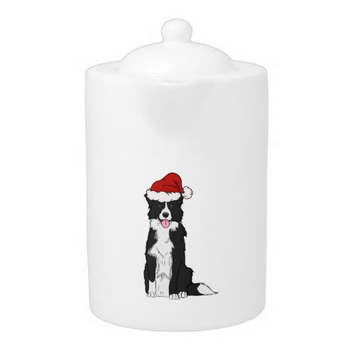 Christmas Border Collie   Teapot