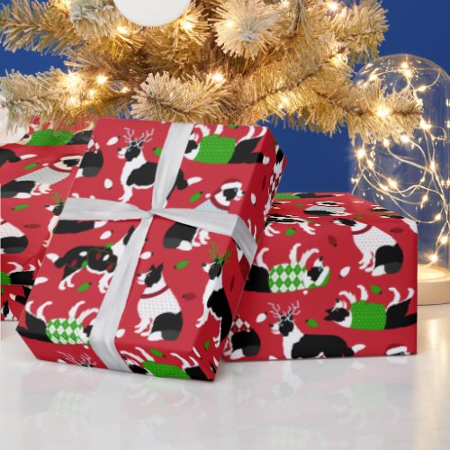 Christmas Border Collie Wrapping Paper