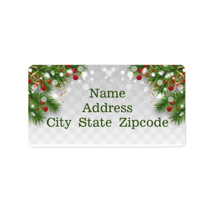 Christmas Border Label | Zazzle.com