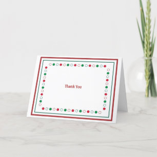 Christmas Border of Dots Stationery Holiday Card