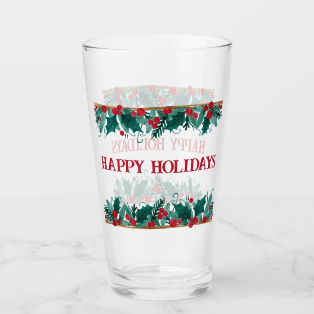 Christmas Border With Text Glass (Front)