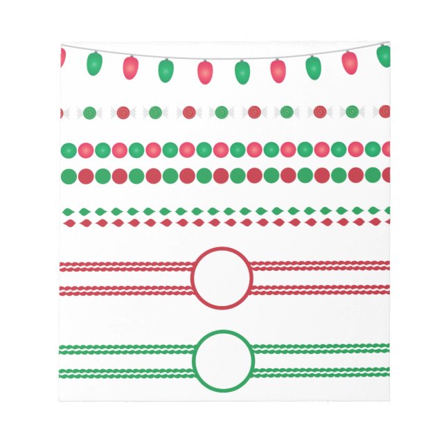 christmas borders frames holiday notepad (Front)