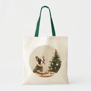 Christmas Boston Terrier Dog Tote Bag