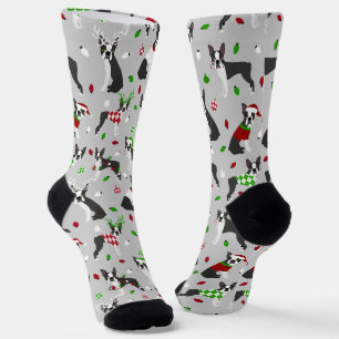 Christmas Boston Terrier Socks