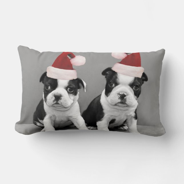 Christmas Boston terriers Lumbar Pillow (Front)