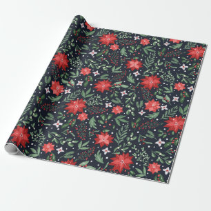 Christmas Botanical Berries Farmhouse Country   Wrapping Paper
