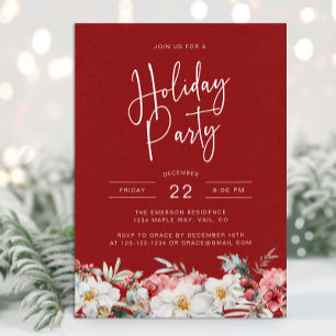 Christmas Botanical Holiday Party Invitation
