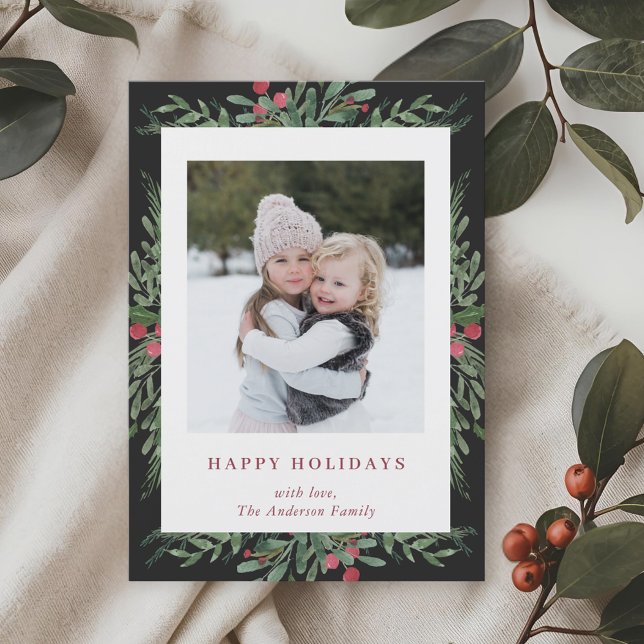 Christmas Botanicals Holiday Photo Card (Creator Uploaded)