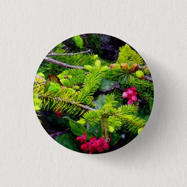 Christmas Bough Button (Front)