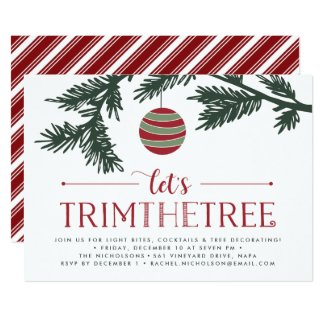 Christmas Boughs | Tree Trimming Party Invitation