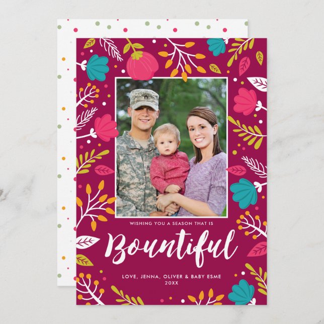Christmas Bounty Holiday Flat Card (Front/Back)