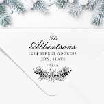 Christmas Bouquet Family Name Return Address Self-inking Stamp<br><div class="desc">Custom-designed self-inking return address stamp featuring Christmas flower (poinsettia) design with custom family name and address. Personalize this festive address stamp today to add a touch of style to your holiday greeting cards,  letters,  gifts,  and more!</div>