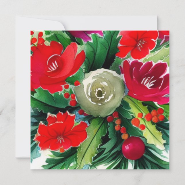 Christmas Bouquet Holiday Card (Front)