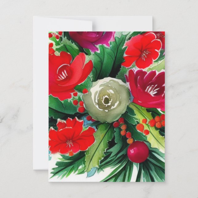 Christmas Bouquet Note Card (Front)