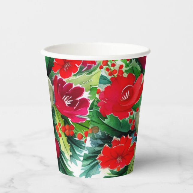 Christmas Bouquet Paper Cups (Front)