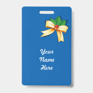 Christmas Bow Badge