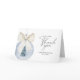 Christmas bow ball bridal shower thank you card