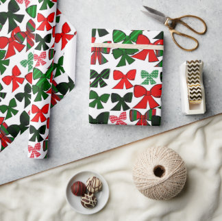 Christmas bow Christmas wrapping paper