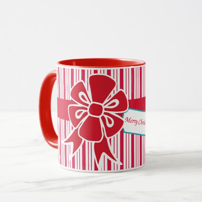 Christmas Bow Coffee Mug (Front Left)