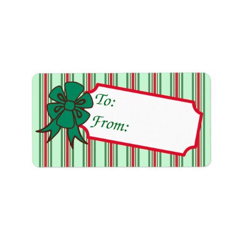 Christmas Bow Gift Tag Labels