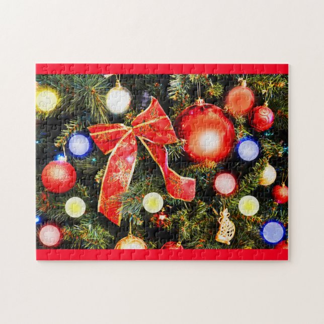 Christmas bow jigsaw puzzle (Horizontal)