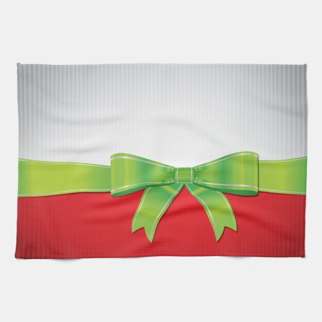Christmas bow kitchen towel (Horizontal)