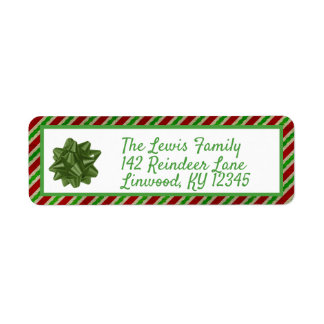 Christmas Bow Label