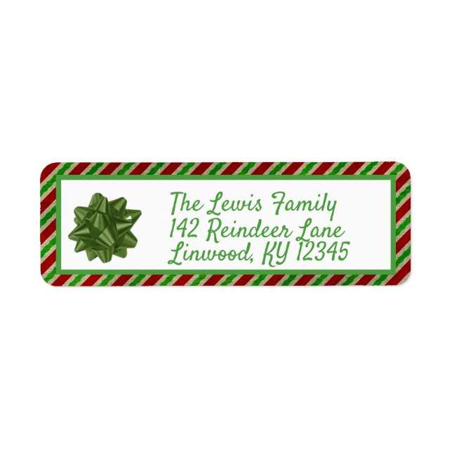 Christmas Bow Label (Front)