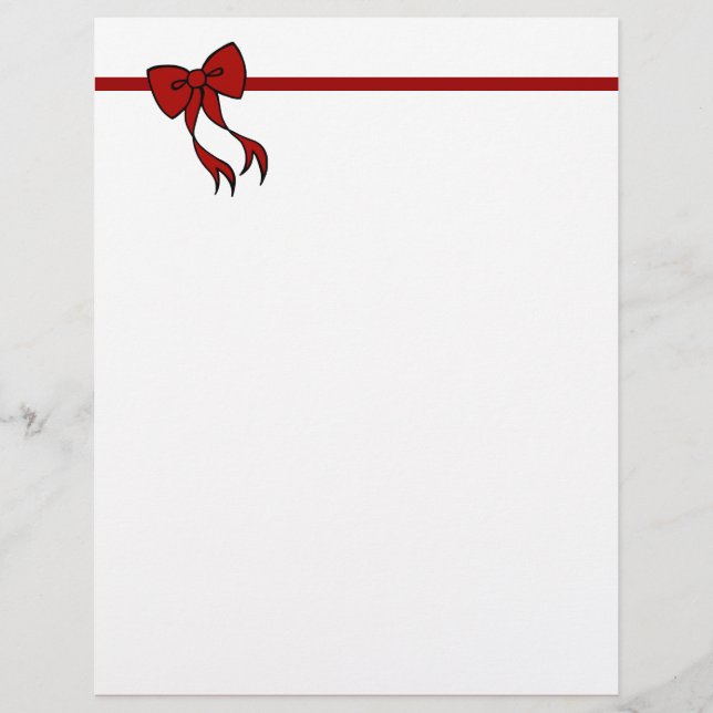 Christmas Bow Letterhead (Front)