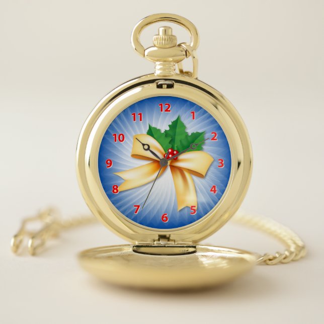 Christmas Bow Pocket Watch (Inside)