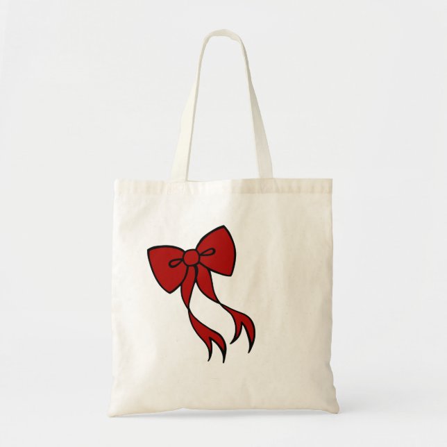 Christmas Bow Tote Bag (Front)