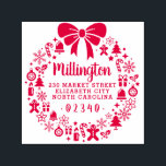 Christmas Bow Wreath Family Name Return Address Self-inking Stamp<br><div class="desc">Easily personalize these custom Christmas Bow Wreath Family Name Return Address self-inking rubber stamps with your own names and address. To customize these rubber stamps, click on "Personalize this template" and change the text in the boxes provided. Available in 9 different colors and 6 sizes. Please view your design on...</div>