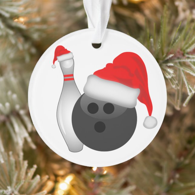 Christmas Bowling Ball and Pin Ornament (Tree)