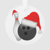 Christmas Bowling Ball and Pin Ornament