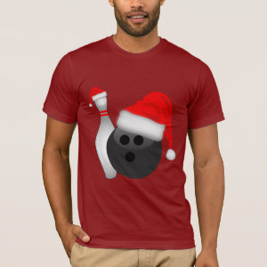 Christmas Bowling Ball and Pin T-Shirt