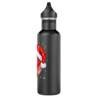 Christmas Sports Water Bottle 18 oz,Leak Proof,Durable Double Walled  Stainless Steel - Santa Claus Deer Vintage - Gym Bottles for Men,Women 