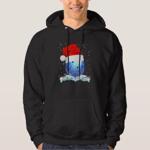 Christmas Bowling Santa Hat Sport Xmas Hoodie