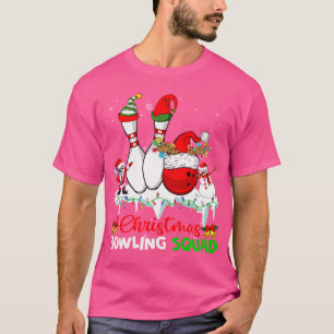 Christmas Bowling Squad Dabbing Santa Elf Bowling  T-Shirt