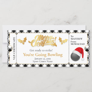 Christmas Bowling Ticket, Surprise Gift Voucher