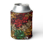 Christmas Bows Colorful Festive Holiday Can Cooler