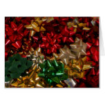 Christmas Bows Colorful Festive Holiday Card