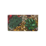 Christmas Bows Colorful Festive Holiday Checkbook Cover