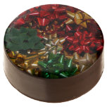 Christmas Bows Colorful Festive Holiday Chocolate Covered Oreo
