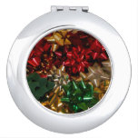 Christmas Bows Colorful Festive Holiday Compact Mirror