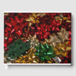 Christmas Bows Colorful Festive Holiday Guest Book